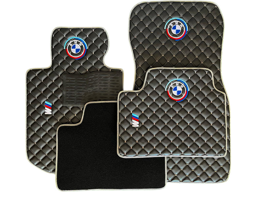 For BMW M Design Car Floor Mats Custom fit Leather for all BMW M design Waterproof Carpet Liner