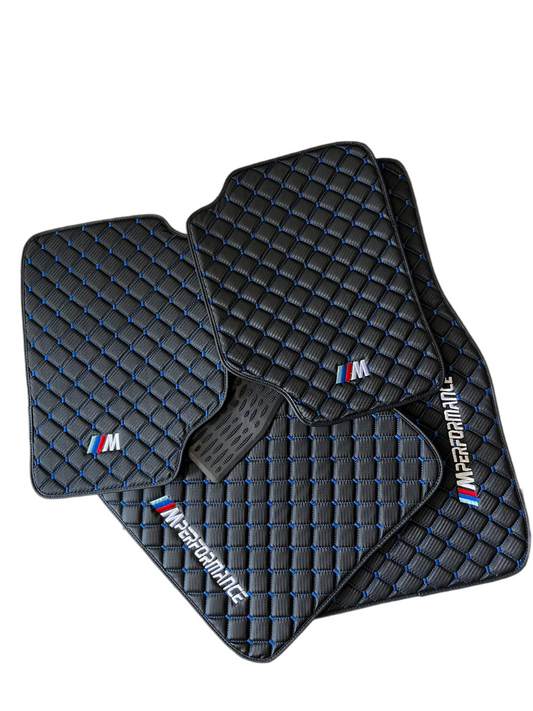 For BMW M4 M Performance Carbon Car Floor Mats Custom fit Leather for all BMW M Performance Waterproof Carpet Liner